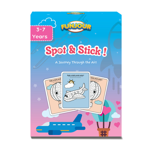 Spot & Stick Flying Vehical Educational Games, Fun Stickering Activity Game for Kids, Craft Activity Gift for Ages 3-7 Year (FYLING VEHICAL)